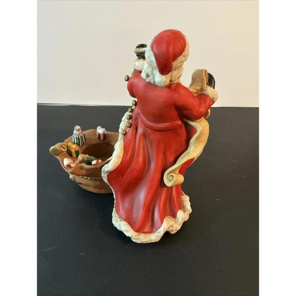 Partylite Santa Checking His List Tealight Candle Votive Holder Retired P9841 - Picture 4 of 7